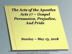 The Acts of the Apostles Acts 17 Gospel