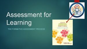 Assessment for Learning THE FORMATIVE ASSESSMENT PROCESS Learning