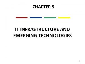 CHAPTER 5 IT INFRASTRUCTURE AND EMERGING TECHNOLOGIES 1