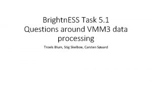 Brightn ESS Task 5 1 Questions around VMM