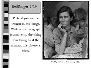 Bell Ringer 219 Pretend you are the woman