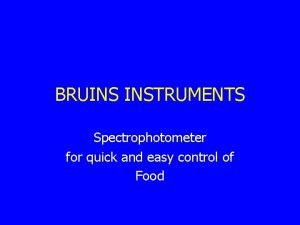 BRUINS INSTRUMENTS Spectrophotometer for quick and easy control