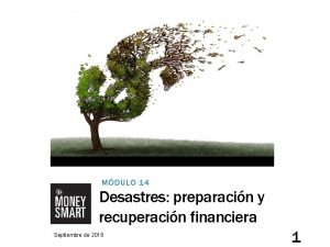 MDULO 14 Desastres preparacin y recuperacin financiera Septiembre