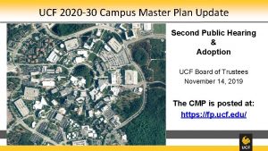 UCF 2020 30 Campus Master Plan Update Second