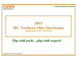 Northern Ohio Hurricanes Baseball 2015 18 U Northern