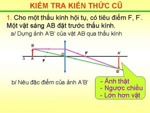 KIM TRA KIN THC C 1 Cho mt