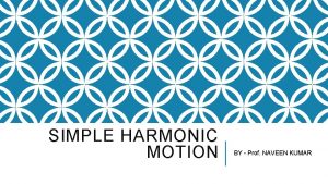 SIMPLE HARMONIC MOTION BY Prof NAVEEN KUMAR SIMPLE
