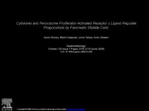 Cytokines and Peroxisome ProliferatorActivated Receptor Ligand Regulate Phagocytosis