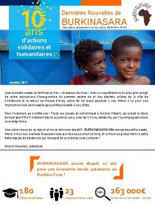 Dernires Nouvelles de BURKINASARA Association Humanitaire tourne vers