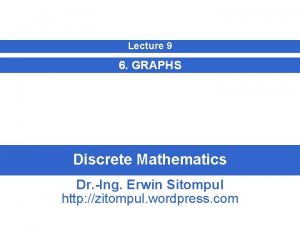 Lecture 9 6 GRAPHS Discrete Mathematics Dr Ing