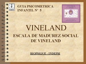 GUIA PSICOMETRICA INFANTIL N 5 VINELAND ESCALA DE