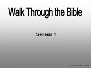 Genesis 1 www turnbacktogod com Introduction www turnbacktogod