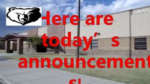 Here are todays announcement 1 st Annual Basha