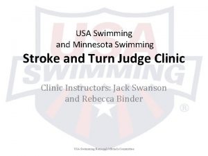 USA Swimming and Minnesota Swimming Stroke and Turn