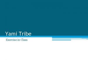 Yami Tribe Exercise in Class Exercise Rank the