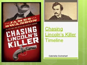Chasing Lincolns Killer Timeline Gabriella Swinehart November 9