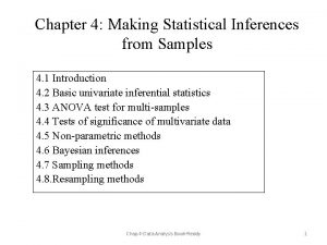 Chapter 4 Making Statistical Inferences from Samples 4