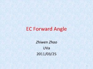 EC Forward Angle Zhiwen Zhao UVa 20110325 1