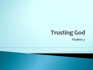 Trusting God Psalms 5 1 Cast All Your