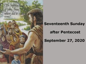 Seventeenth Sunday after Pentecost September 27 2020 905