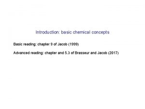Introduction basic chemical concepts Basic reading chapter 9