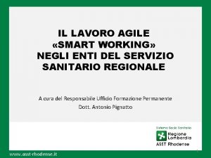 IL LAVORO AGILE SMART WORKING NEGLI ENTI DEL