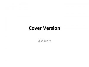 Cover Version AV Unit CRASS Vs Jeff Lewis