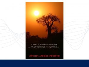 African Media Initiative Background to AMI The African