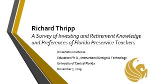 Richard Thripp A Survey of Investing and Retirement