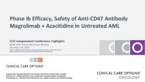 Phase Ib Efficacy Safety of AntiCD 47 Antibody
