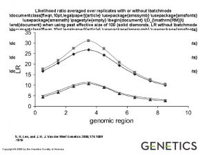 Likelihood ratio averaged over replicates with or without