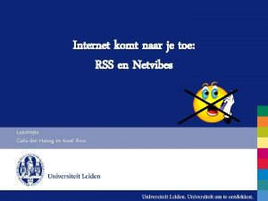 Internet komt naar je toe RSS en Netvibes