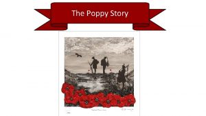 The Poppy Story The Poppy is the symbol