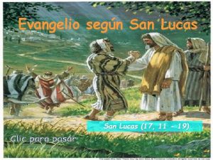 Evangelio segn San Lucas 17 11 19 Lectura