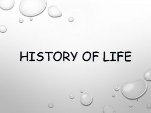HISTORY OF LIFE 1 ARISTOTLE 384 322 BC