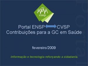 Portal ENSP CVSP Contribuies para a GC em