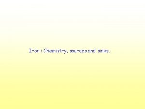 Iron Chemistry sources and sinks Iron hypothesis Martin