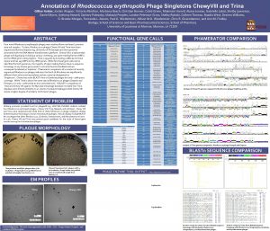 Annotation of Rhodococcus erythropolis Phage Singletons Chewy VIII