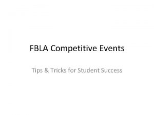 FBLA Competitive Events Tips Tricks for Student Success