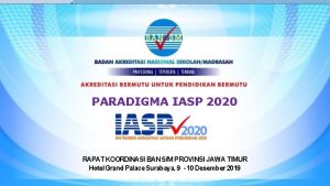 PARADIGMA IASP 2020 RAPAT KOORDINASI BAN SM PROVINSI