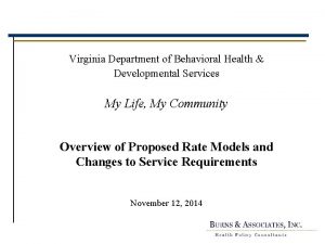 Virginia Department of Behavioral Health Developmental Services My