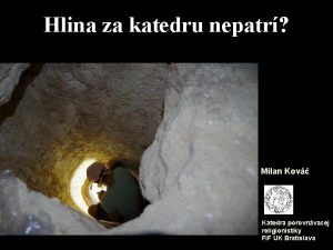 Hlina za katedru nepatr n Katedra porovnvacej religionistiky