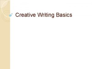 Creative Writing Basics Creative Writing Hobby leisure activity