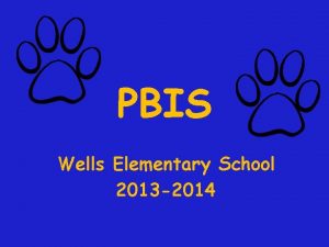 PBIS Wells Elementary School 2013 2014 Our Universal