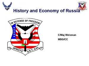 History and Economy of Russia CMaj Weisman MSGCC