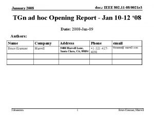 doc IEEE 802 11 080021 r 3 January
