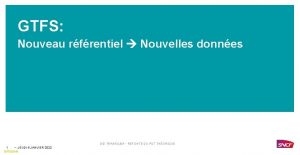 GTFS Nouveau rfrentiel Nouvelles donnes DSI TRANSILIEN REFONTE