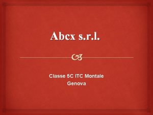 Abcx s r l Classe 5 C ITC