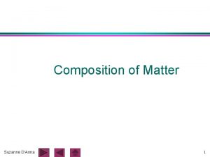 Composition of Matter Suzanne DAnna 1 Composition of
