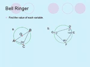 Bell Ringer l Find the value of each